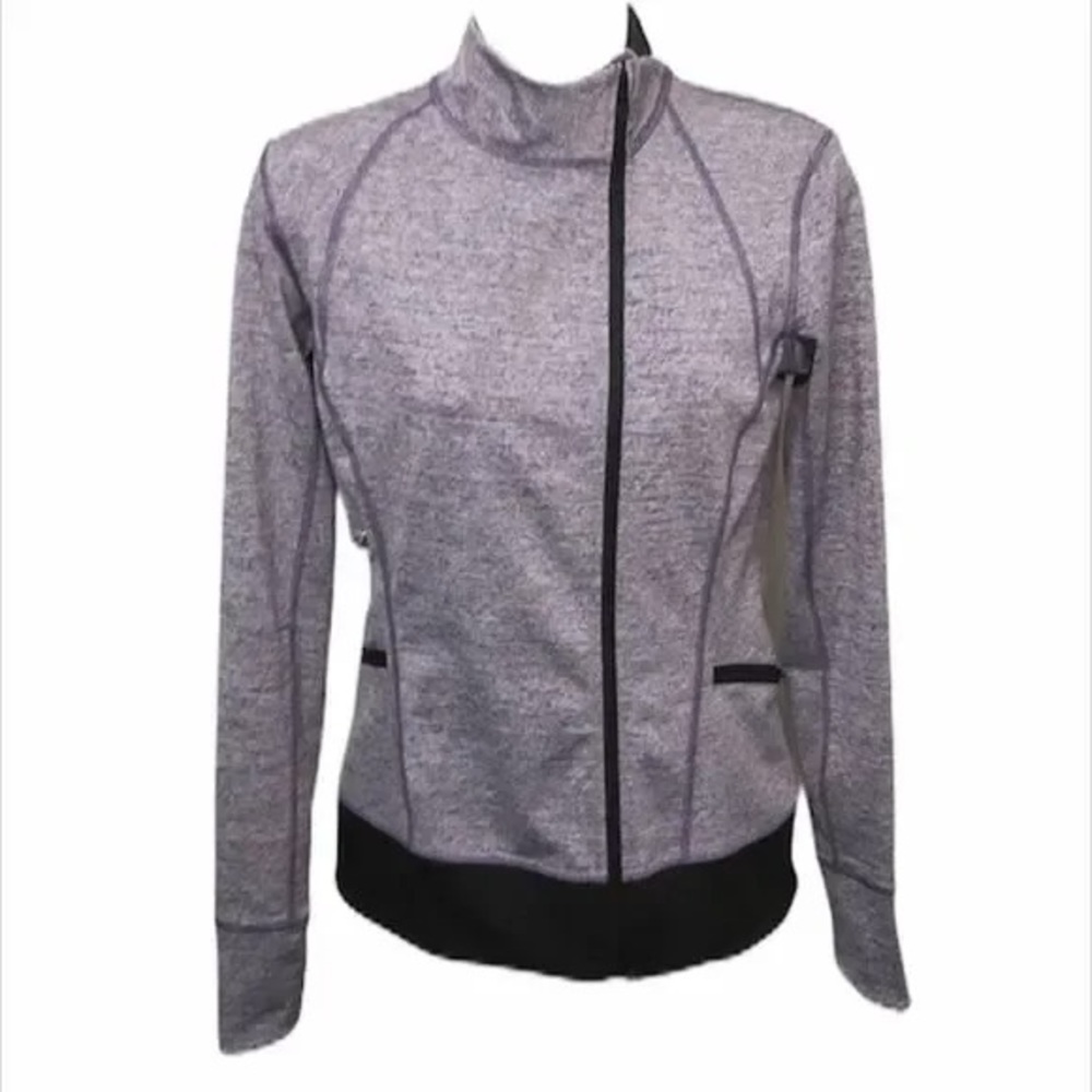 Lucy Activewear- Spacedye Moto Zip - Purple - Size XS